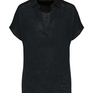 Ladies’ linen polo shirt, miniatyr 1